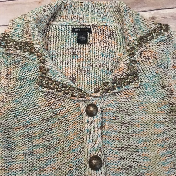 BCBG MAXAZRIA bejewel heavy cardigan sweater - Picture 2 of 8